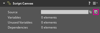 Open Script Canvas Editor from the Script Canvas component.