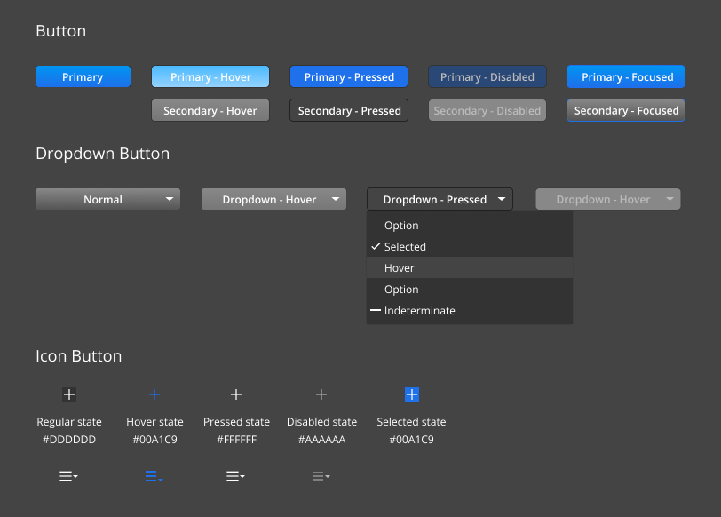 component button types