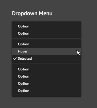 component context menu style