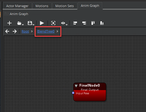 FinalNode visible after double-clicking Blend Tree