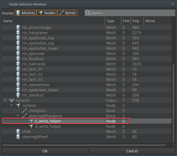 Select a joint for the Get Transform node.