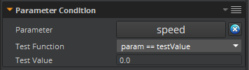 Add parameter conditions to specify when the character stops moving.