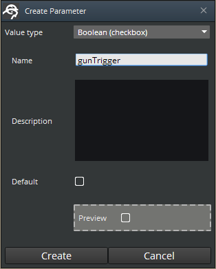 Enter a parameter name.