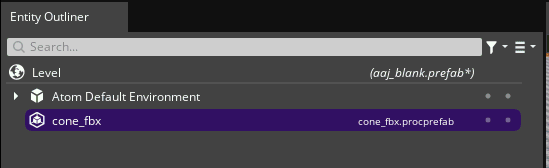 Procedural Prefab in the Entity Outliner