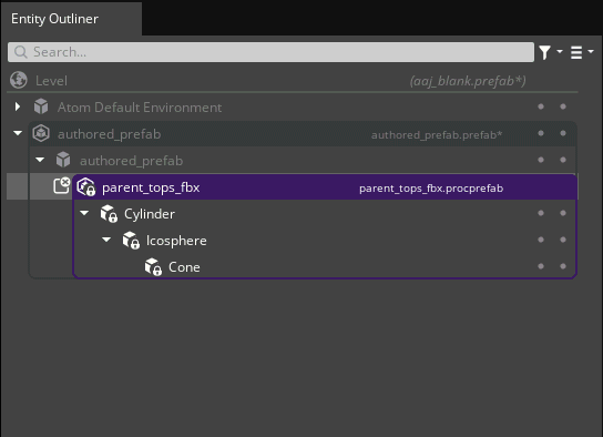 Entity Outliner Procedural Prefab Inside