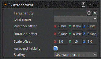 Attachment component properties.