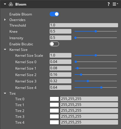 Bloom component interface