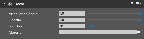 Decal component UI