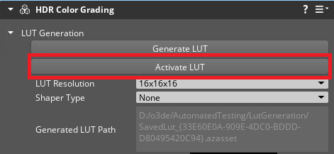 HDR Color Grading Activate LUT