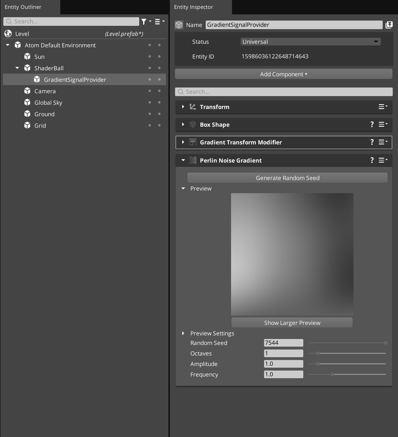 Using PostFX Gradient Weight Modifier example