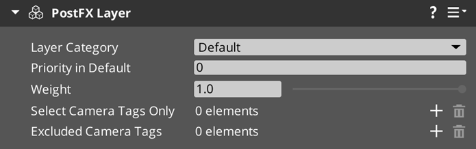 PostFX Layer base properties