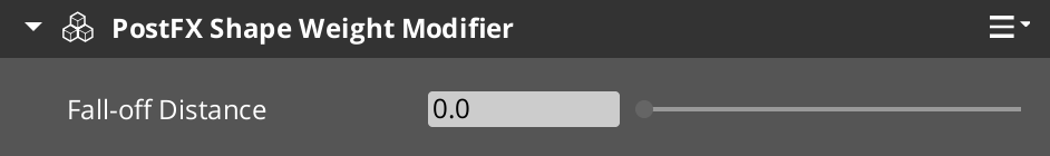 PostFX Shape Weight Modifier base properties