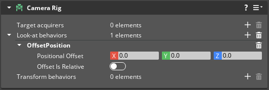 Offset position properties