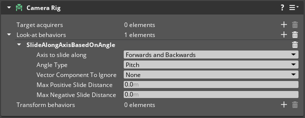 Slide along axis based on angle properties