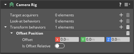 Offset position properties