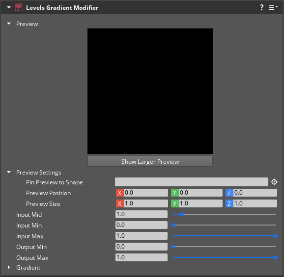 Levels Gradient Modifier component properties