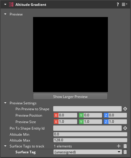 Altitude Gradient component properties