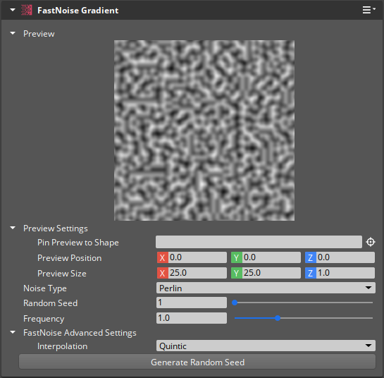 FastNoise perlin gradient properties