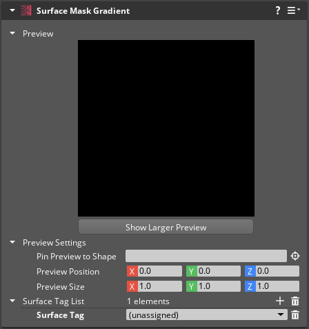 Surface Mask Gradient component properties