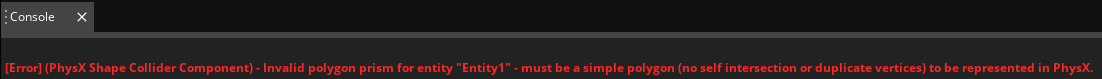 A complex polygon prism console error.