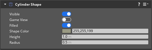 Capsule Shape component properties