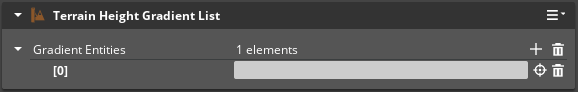 Terrain Height Gradient List component properties