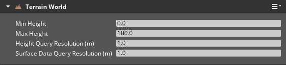 Terrain World component interface.