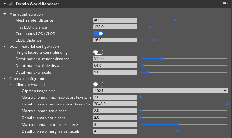 Terrain World Renderer component interface.