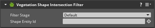 Vegetation Shape Intersection Filter component properties