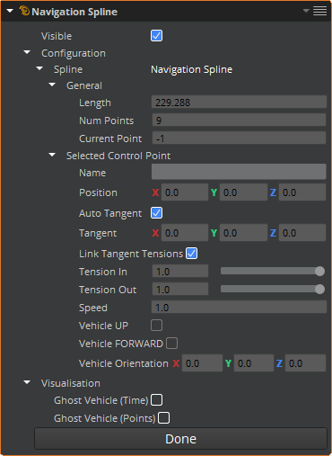 spline tool spline dialog