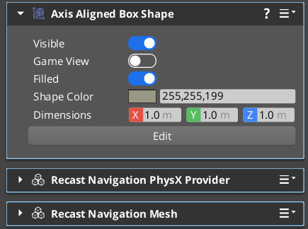 Navigation Mesh components