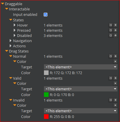 UI Editor Draggable component