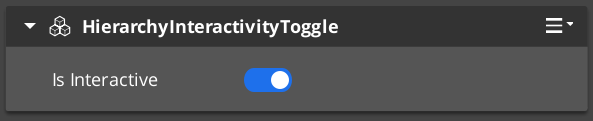 UI Editor Hierarchy Interactivity Toggle component
