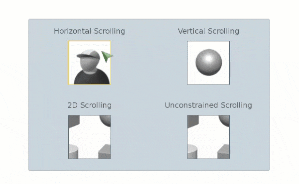 Animation of Scrollboxes used with a mask