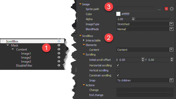 ScrollBox component properties