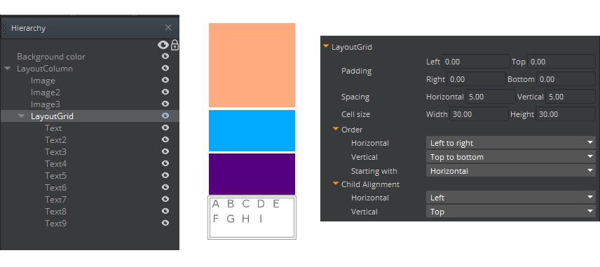 LayoutGrid added to canvas