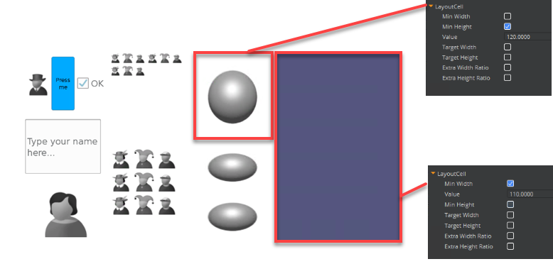 Child elements with LayoutCells