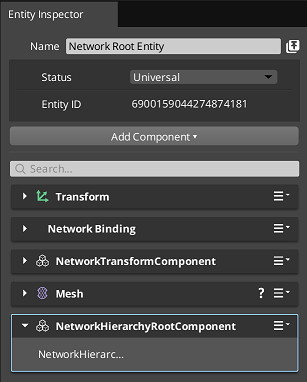 Starting Hierarchy Root Entity