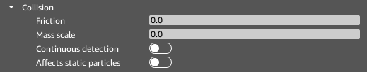 Collision properties of the Cloth component