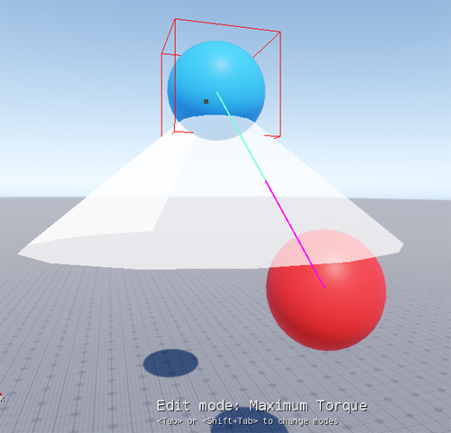 PhysX joint maximum force and maximum torque modes