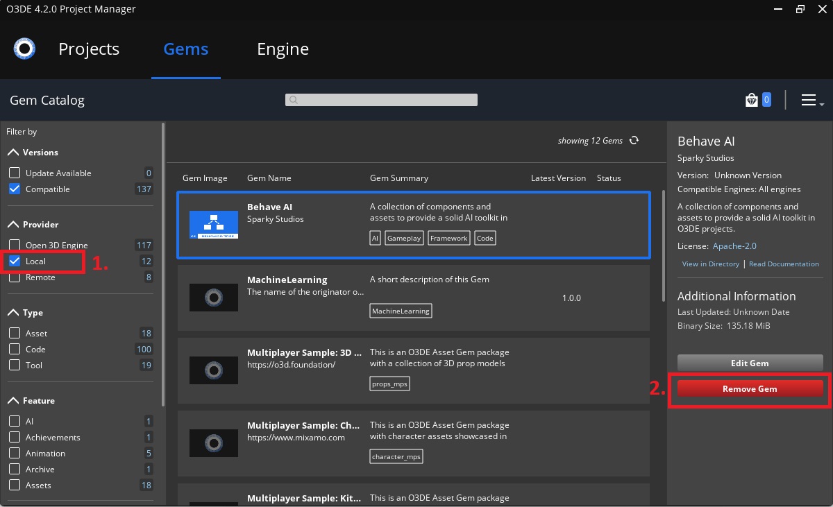 Remove Gem