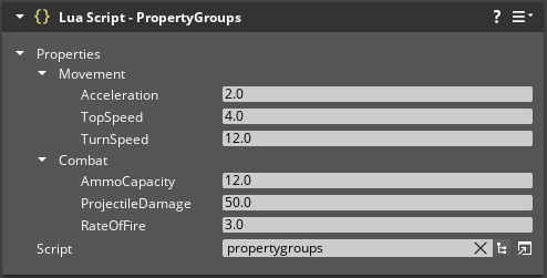 Grouped properties