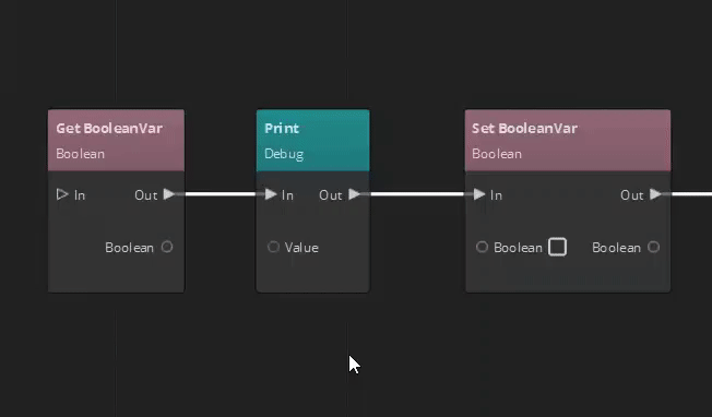 Using Alt+Left-click to delete a node in Script Canvas Editor.