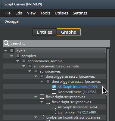 Selecting all instances of a graph.