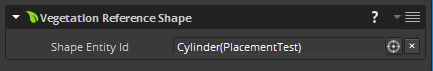 Specify different shapes for the Vegetation Reference Shape component.