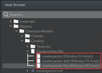 View actor files in the Asset Browser.