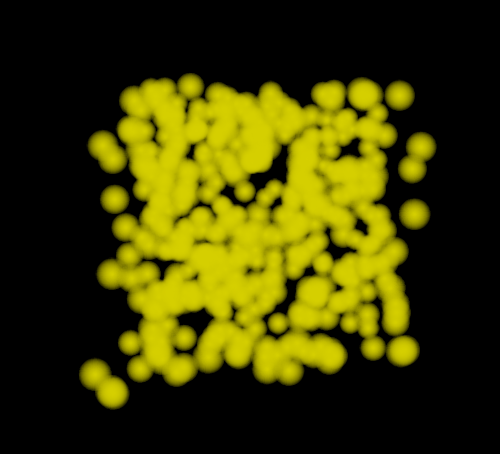 Shows particles being emitted in a box shape Particle Shape Box Example
