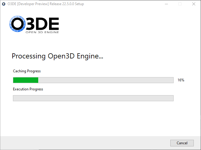 O3DE install progress