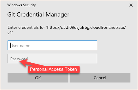 Credential manager asking for LFS credentials