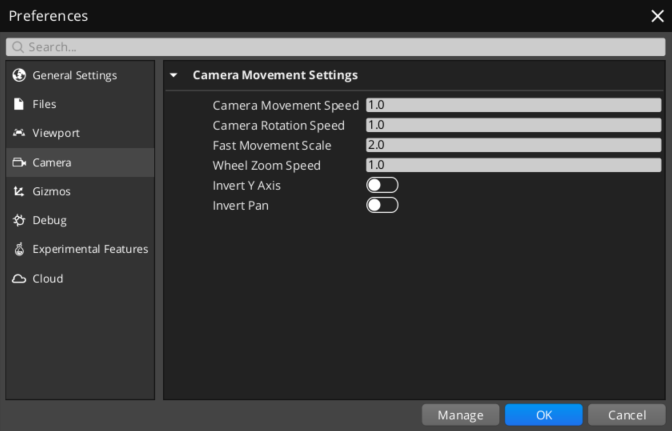 O3DE movement preferences.